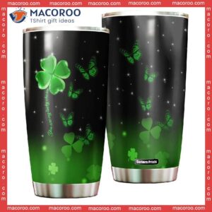 Irish St Patrick’s Day Green Butterfly Stainless Steel Tumbler