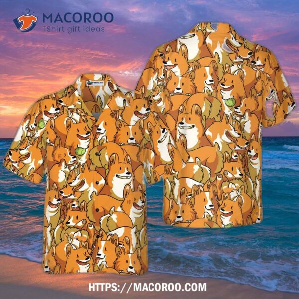 Is One Of The Most Popular Shirts  The Corgi Friends Hawaiian Shirt Shirts.