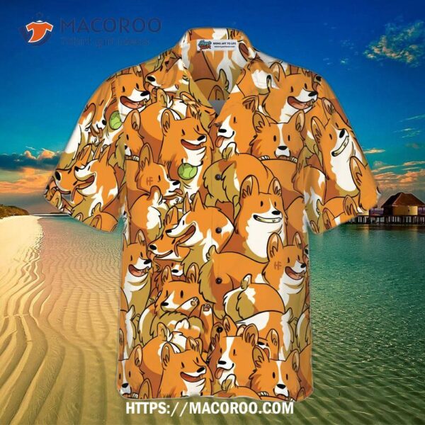 Is One Of The Most Popular Shirts  The Corgi Friends Hawaiian Shirt Shirts.