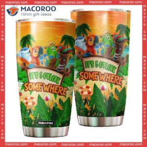 it s 5 o clock somewhere parrot stainless steel tumbler 0 1
