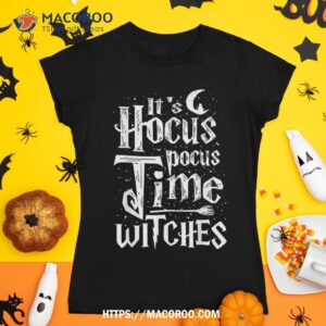 it s hocus pocus time witches cute halloween shirt gift tshirt 1