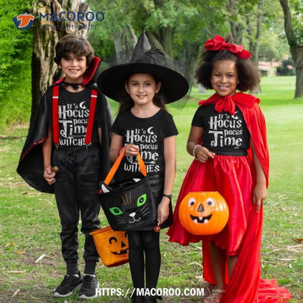 It’s Hocus Pocus Time Witches Cute Halloween Shirt Gift