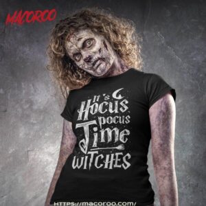 it s hocus pocus time witches cute halloween shirt gift tshirt