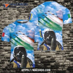 Italian Air Force Frecce Tricolori Aerobatic Demonstration Team 3D T-Shirt