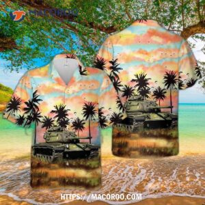 Italian Army M60a1 "d.c.ariete" Hawaiian Shirt