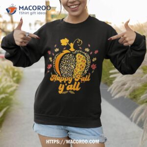 its fall yall leopard print pumpkin sunflower halloween shirt sweatshirt