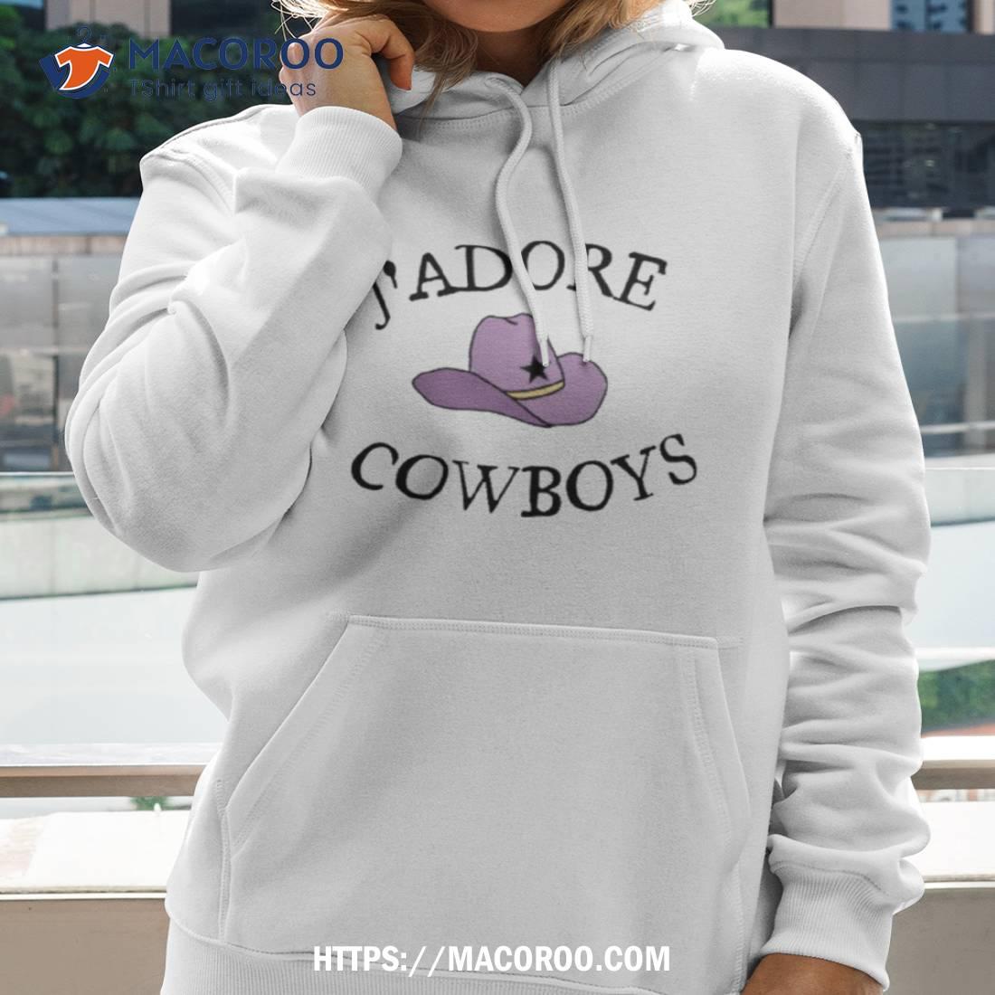 Jadore Cowboys Tank Top I Love Cowboys Shirt White Summer 