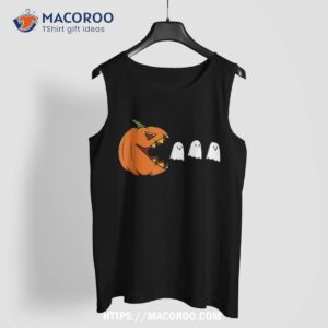 jack o lantern eating ghosts funny halloween pumpkin carving shirt tank top