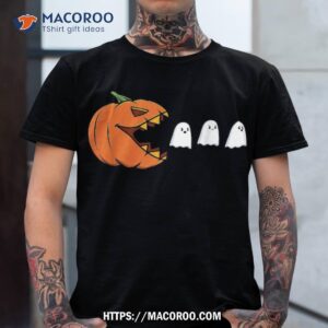 Jack-o-lantern Eating Ghosts Funny Halloween Pumpkin Carving Shirt