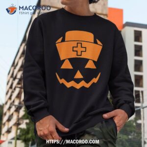 jack o lantern face pumpkin halloween nurse shirt sweatshirt