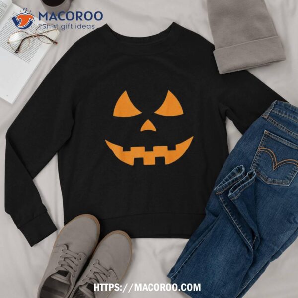 Jack O Lantern Scary Carved Pumpkin Face Halloween Costume Shirt