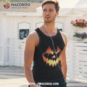 jack o lantern scary pumpkin face funny halloween kids shirt tank top