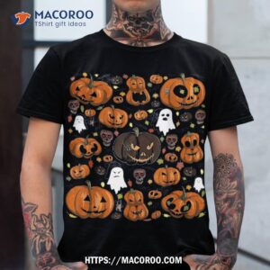 Jack-o-lantern Skull Tee Ghost Spider Evil Pumpkin Halloween Shirt, Skull Pumpkin