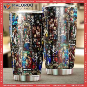 jesus life stained glass stainless steel tumbler 1