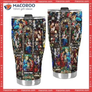 jesus life stained glass stainless steel tumbler 2