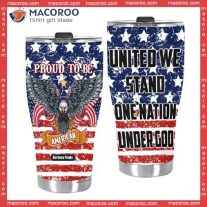july 4th independence day united we stand one nation under god stainless steel tumbler 2