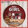 Just A Girl Loves Cats And Books, Personalized Cat Wooden Signs