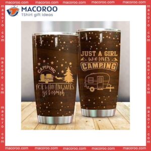 Just A Girl Who Love Camping Stainless Steel Tumbler