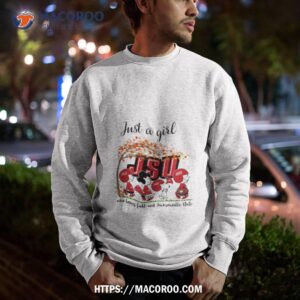 just a girl who loves fall and jacksonville state peanuts cartoon halloween shirt sweatshirt