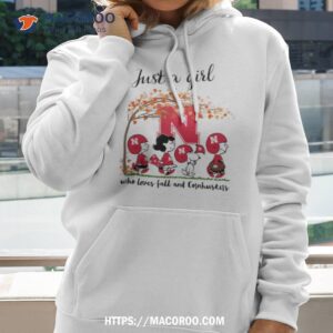 Just A Girl Who Loves Fall And Nebraska Cornhuskers Peanuts Cartoon Halloween Shirt 1 just a girl who loves fall and nebraska cornhuskers peanuts cartoon halloween shirt hoodie