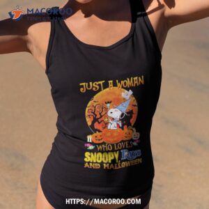 just a woman who loves snoopy rays and halloween 2023 shirt tank top 2