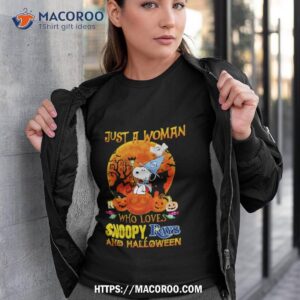 just a woman who loves snoopy rays and halloween 2023 shirt tshirt 3