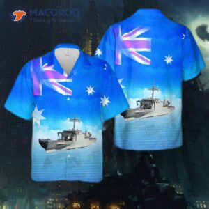 Kahh2812bc09 Royal Australian Navy Ran Hmas Kanimbla (l 51) Landing Platform Amphibious Hawaiian Shirt