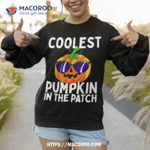 kids coolest pumpkin in the patch halloween boys girls shirt sweatshirt