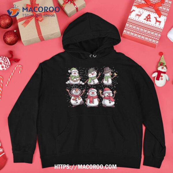 Kids Cute Snow Playing In Christmas Shirt, Snowman Shirt