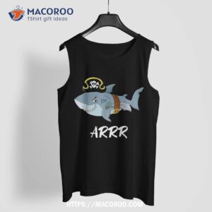 kids pirate shark crossbones and skull halloween party gift shirt skull pumpkin tank top 1