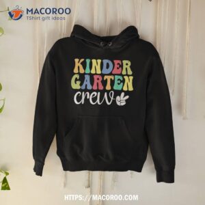 kindergarten crew retro groovy vintage first day of school shirt grandpa fathers day gifts hoodie