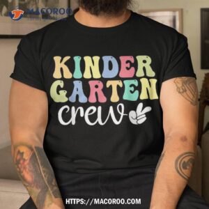 kindergarten crew retro groovy vintage first day of school shirt grandpa fathers day gifts tshirt