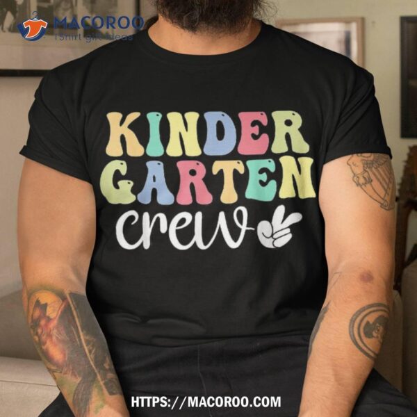 Kindergarten Crew Retro Groovy Vintage First Day Of School Shirt, Grandpa Fathers Day Gifts