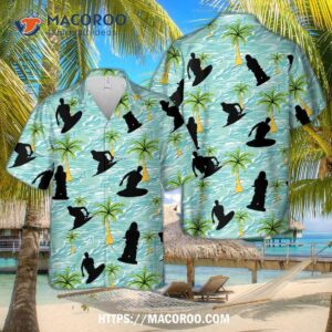 Kneeboarding Silhouette Hawaiian Shirt