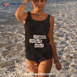 kristin bowen students demand action text design shirt tank top 3