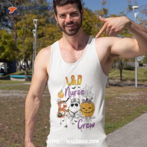 l amp d nurse boo crew funny pumpkin bat design shirt tank top