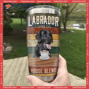 labrador retriever dog coffee company stainless steel tumbler 0