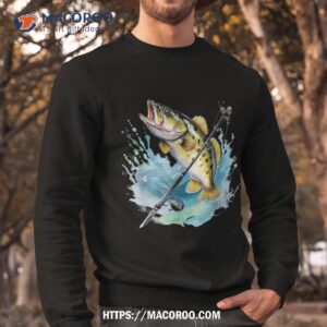 large mouth bass fish funny fishing fisherman boys shirt sweatshirt