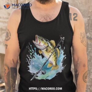 large mouth bass fish funny fishing fisherman boys shirt tank top