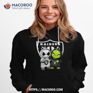 Las Vegas Raiders Jack Skellington And Grinch Halloween 2023 Shirt 1 las vegas raiders jack skellington and grinch halloween 2023 shirt hoodie 1