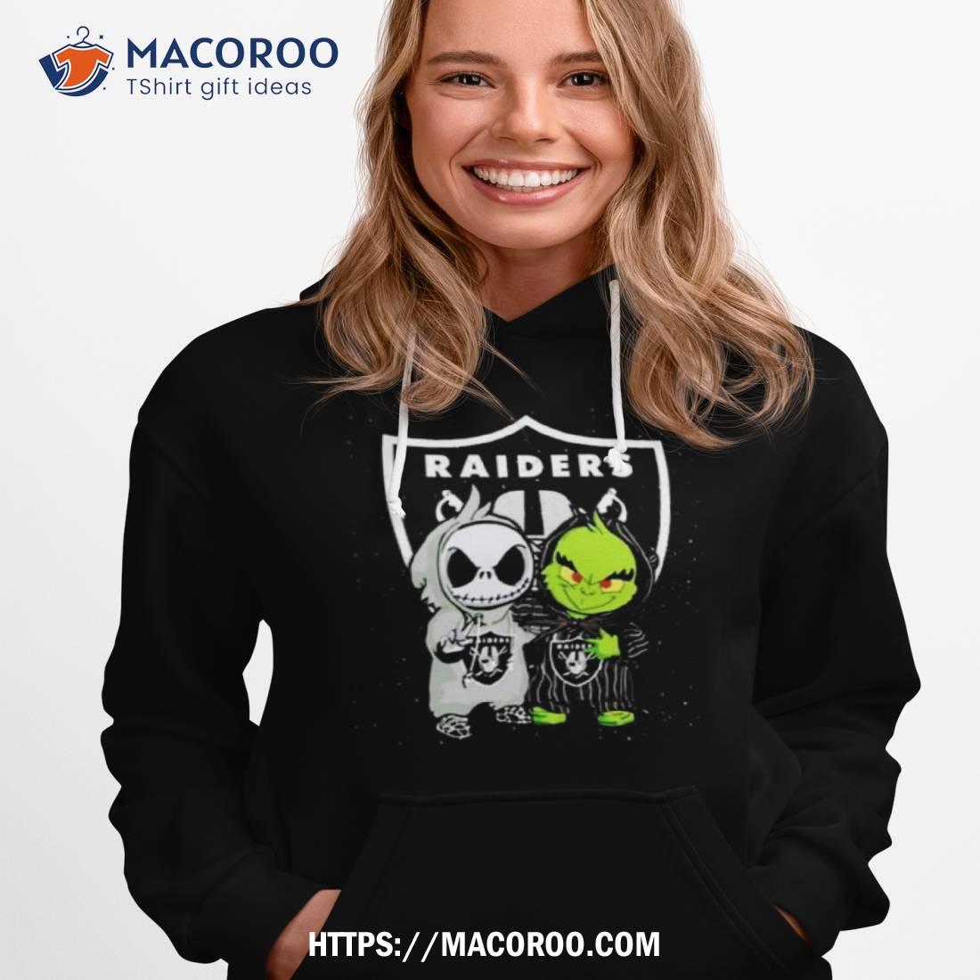 Official las Vegas Raiders Jack Skellington And Grinch T-Shirts, hoodie,  tank top, sweater and long sleeve t-shirt