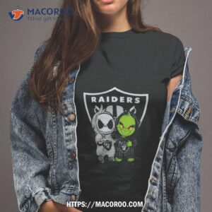 las vegas raiders jack skellington and grinch halloween 2023 shirt tshirt 2