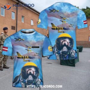 Latvia Baltic Bees Jet Team Civilian Aerobatic Display 3D T-shirt