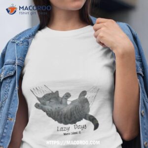 lazy days marco island cat shirt tshirt