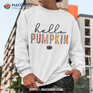 leopard boho hello pumpkin cute fall autumn season halloween shirt sweatshirt