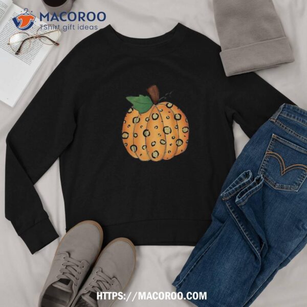 Leopard Pumpkin Halloween Thanksgiving Shirt