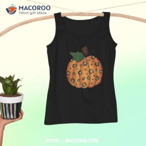 leopard pumpkin halloween thanksgiving shirt tank top