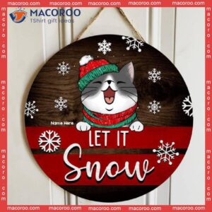Let It Snow, Christmas Costume, Personalized Cat Wooden Signs