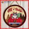 Let It Snow Wooden Signs, Christmas Door Hanger, Personalized Cat Breeds, Rustic Front Decor