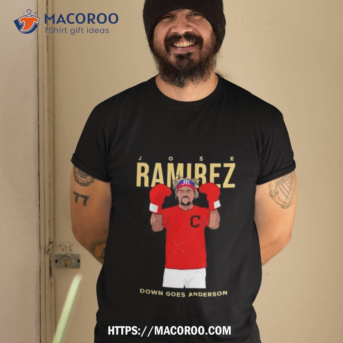 Down Goes Anderson Jose Ramirez Boxing Man Shirt, hoodie, sweater